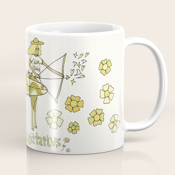 sagittarius zodiac wave bandit // retro surf art by surfy birdy Coffee Mug Gallery Image 1