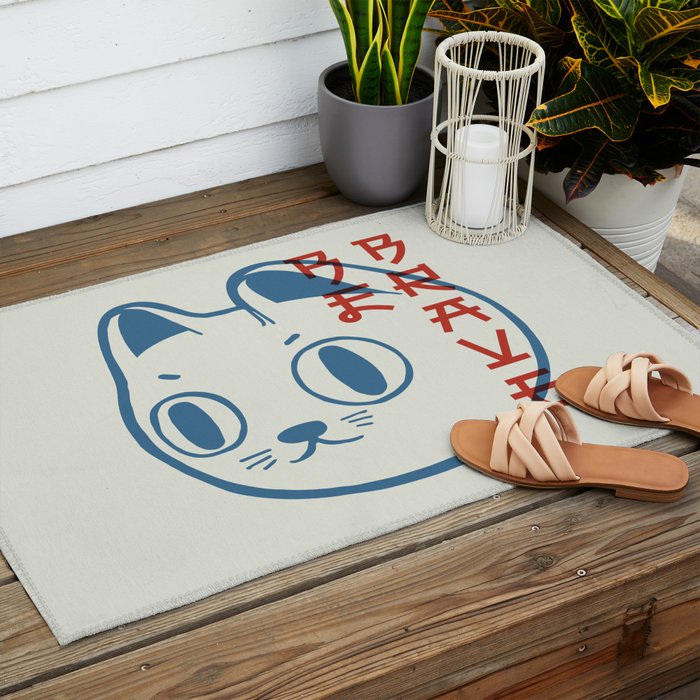 Brave Skater Cat Outdoor Rug Gallery Image 2
