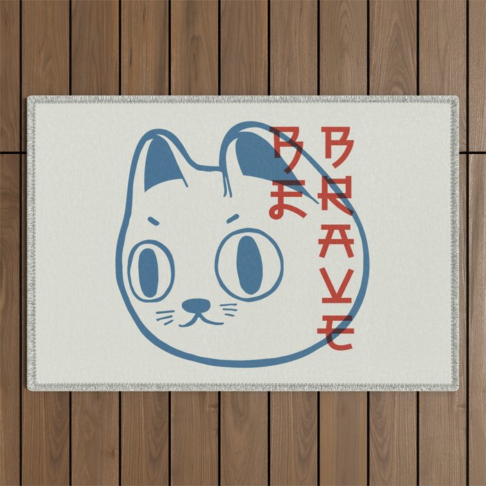 Brave Skater Cat Outdoor Rug Gallery Image 1