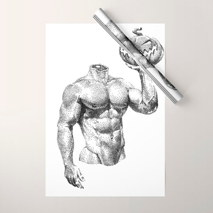 Headless Horseman SpookyDOOD Wrapping Paper Gallery Image 1
