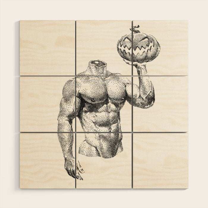 Headless Horseman SpookyDOOD Wood Wall Art Gallery Image 1