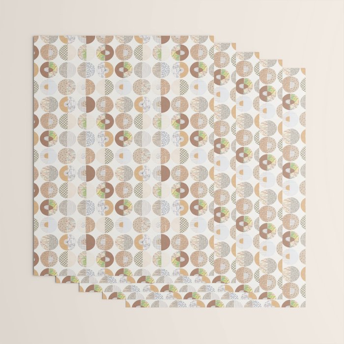 Patterned Circles: Maps & Kraft Paper Wrapping Paper Gallery Image 3