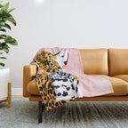 The Leopard Portrait Throw Blanket Gallery Image 1