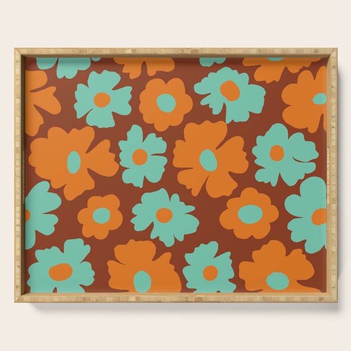 70's Retro print Serving Tray Gallery Image 1
