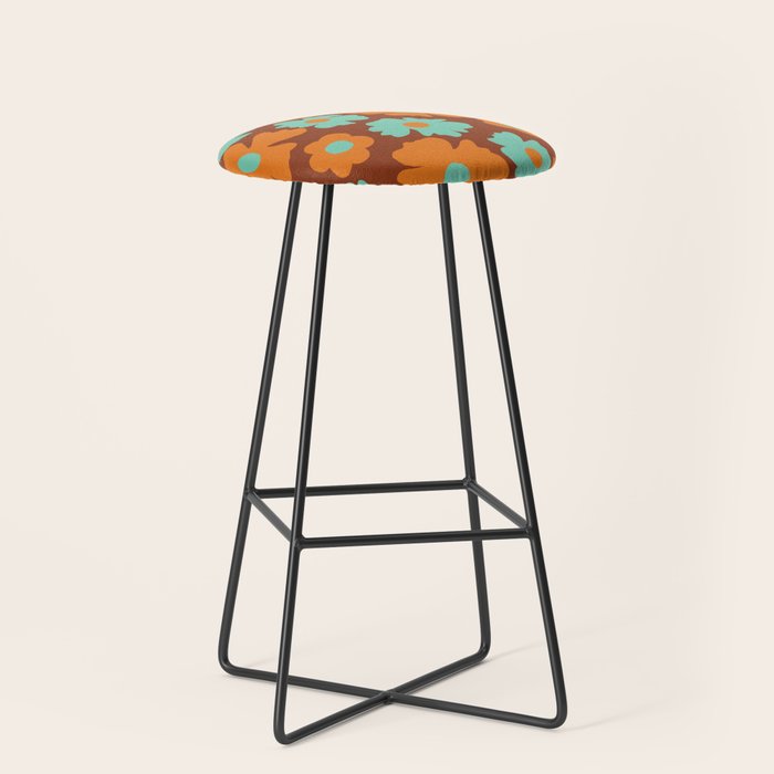 70's Retro print Stool Gallery Image 1