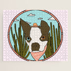 Cowboy Dog- Clover Boston Jigsaw Puzzle Gallery Image 1