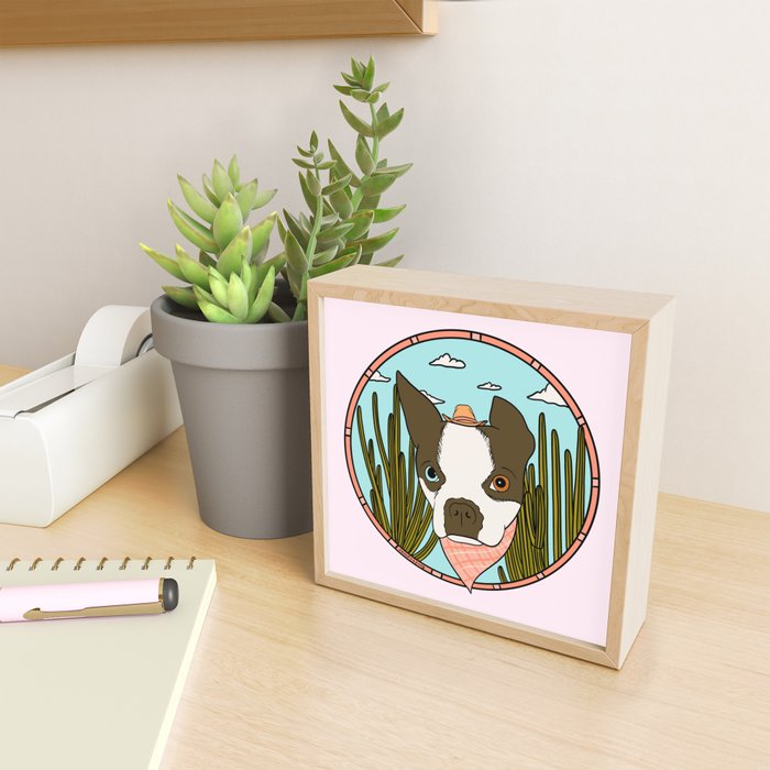 Cowboy Dog- Clover Boston Mini Art Print Gallery Image 2