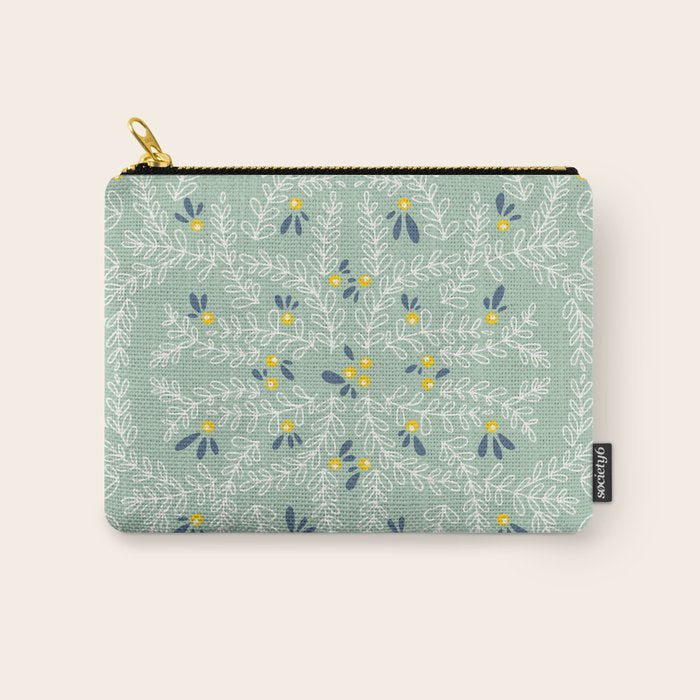 Wonderful holiday joy twigs mint Carry All Pouch Gallery Image 1