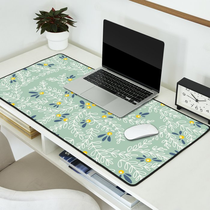 Wonderful holiday joy twigs mint Desk Mat Gallery Image 2