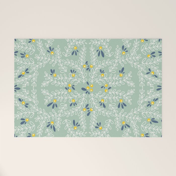 Wonderful holiday joy twigs mint Welcome Mat Gallery Image 1