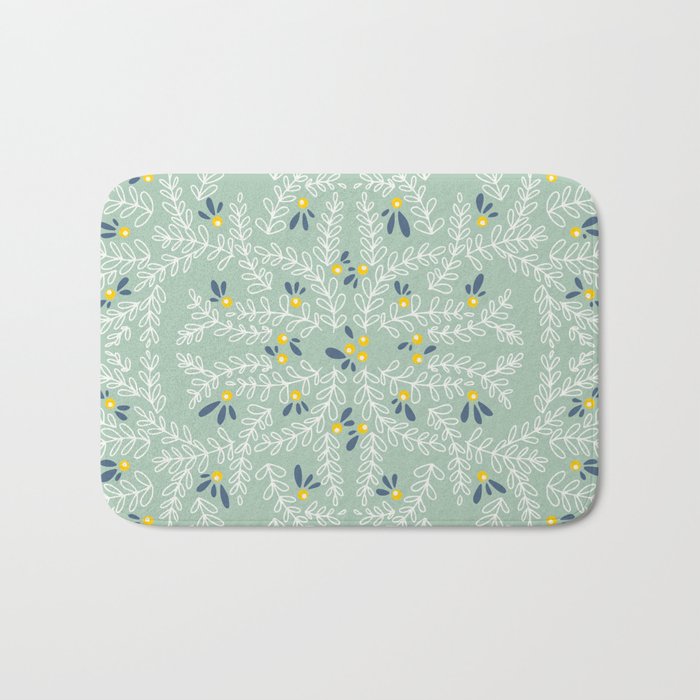 Wonderful holiday joy twigs mint Bath Mat Gallery Image 1