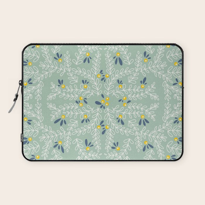 Wonderful holiday joy twigs mint Laptop Sleeve Gallery Image 1