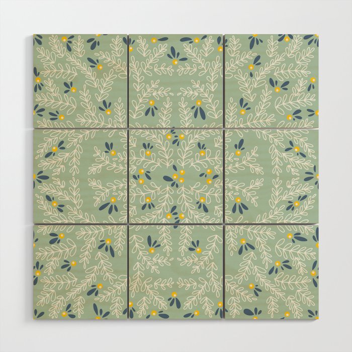 Wonderful holiday joy twigs mint Wood Wall Art Gallery Image 1