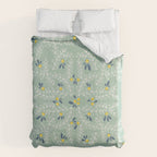 Wonderful holiday joy twigs mint Duvet Cover Gallery Image 6