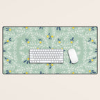 Wonderful holiday joy twigs mint Desk Mat Gallery Image 1