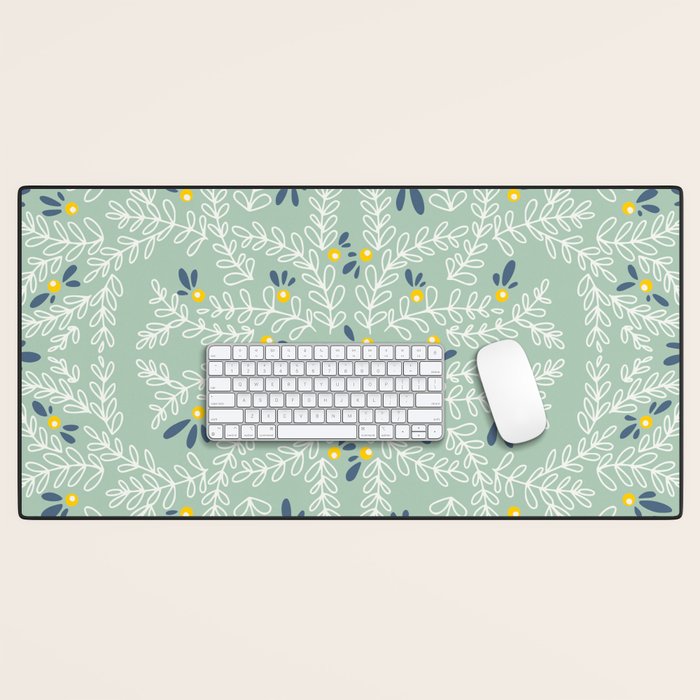 Wonderful holiday joy twigs mint Desk Mat Gallery Image 1