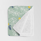 Wonderful holiday joy twigs mint Throw Blanket Gallery Image 3