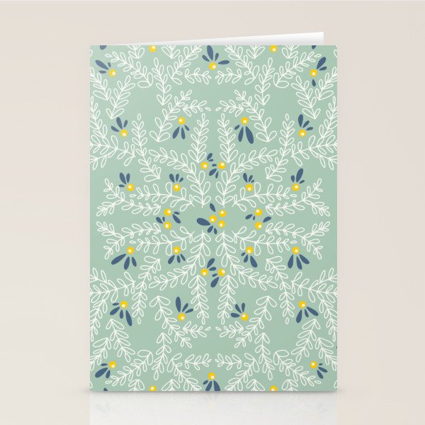 Wonderful holiday joy twigs mint Stationery Card Gallery Image 2