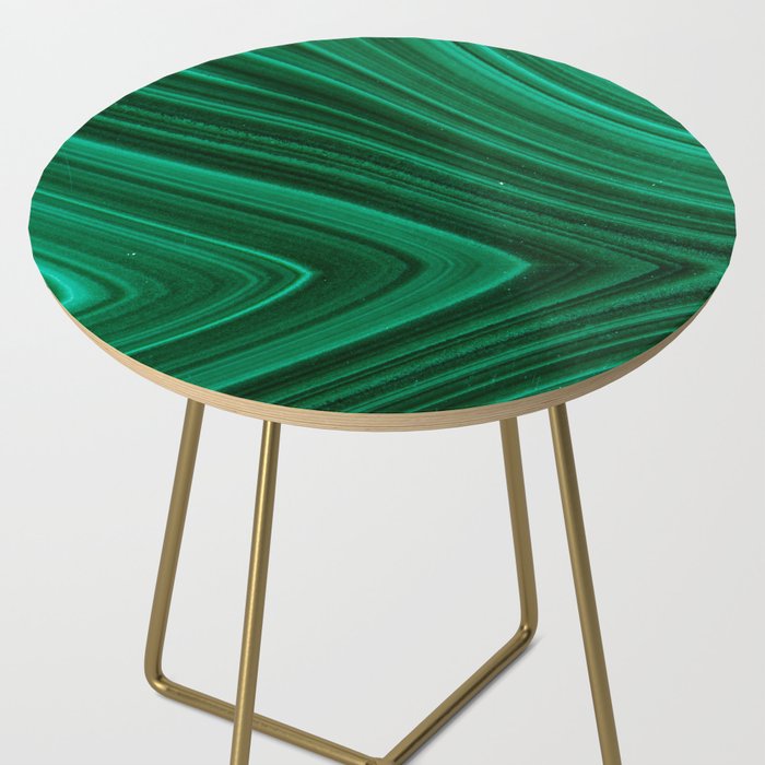 Malachite Green Marble Texture Side Table Gallery Image 2