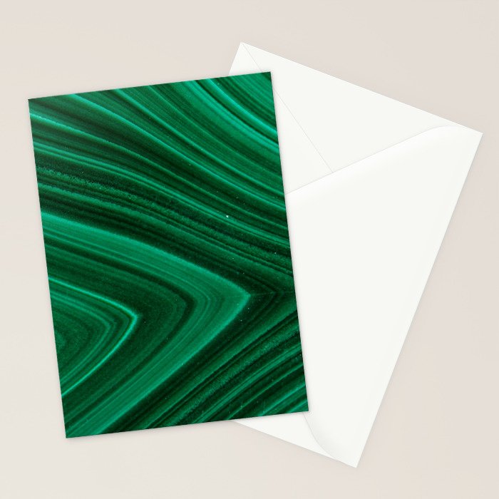 Malachite Green Marble Texture Stationery Card Gallery Image 2