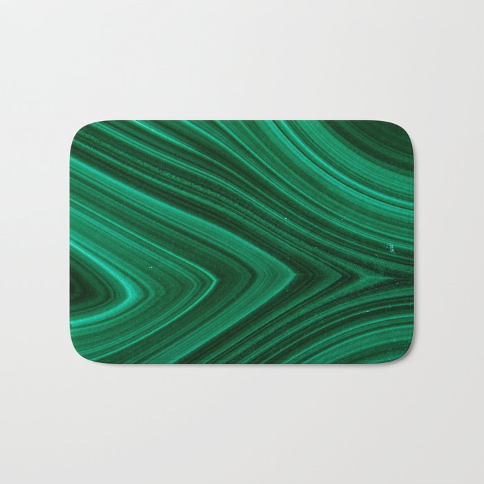 Malachite Green Marble Texture Bath Mat Gallery Image 1