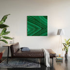 Malachite Green Marble Texture Wood Wall Art Gallery Image 2