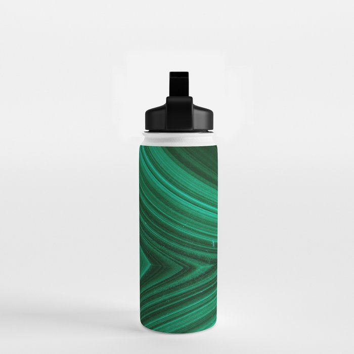 Malachite Green Marble Texture Water Bottle Gallery Image 2