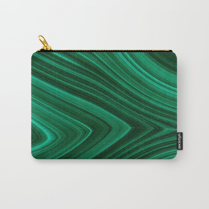 Malachite Green Marble Texture Carry All Pouch Gallery Image 1