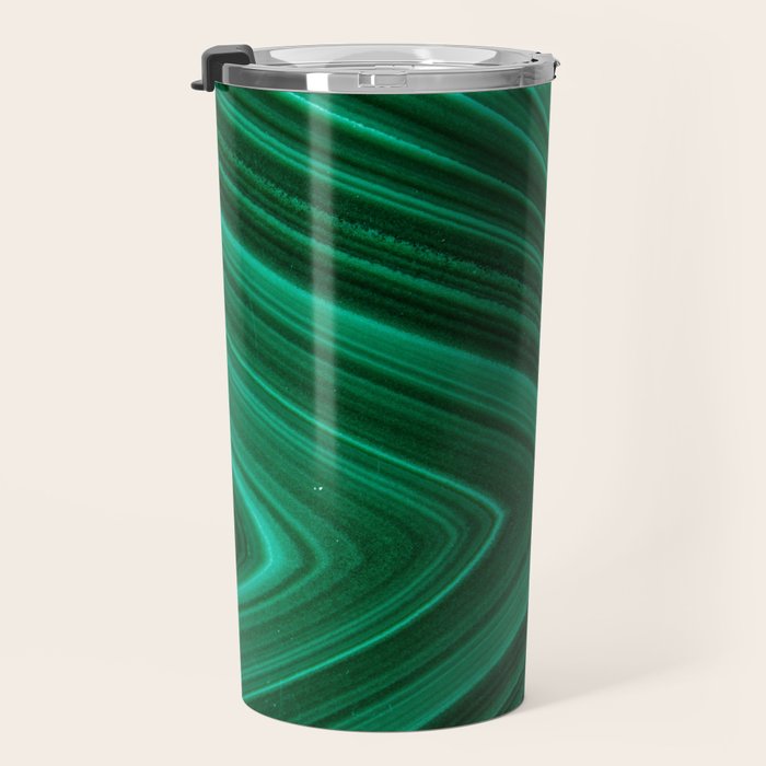 Malachite Green Marble Texture Travel Mug Gallery Image 3