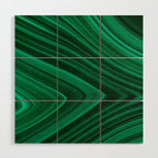 Malachite Green Marble Texture Wood Wall Art Gallery Image 1