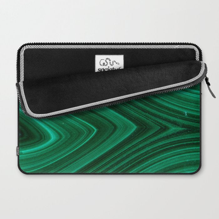 Malachite Green Marble Texture Laptop Sleeve Gallery Image 2