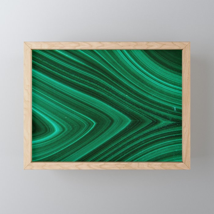 Malachite Green Marble Texture Mini Art Print Gallery Image 1