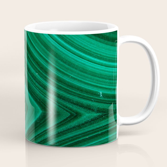 Malachite Green Marble Texture Coffee Mug Gallery Image 1