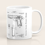 Colt Pistol Patent - Browning 1911 Colt Art - Antique Coffee Mug Gallery Image 1