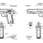 Colt Pistol Patent - Browning 1911 Colt Art - Antique Coffee Mug Gallery Image 2