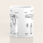Colt Pistol Patent - Browning 1911 Colt Art - Antique Coffee Mug Gallery Image 4