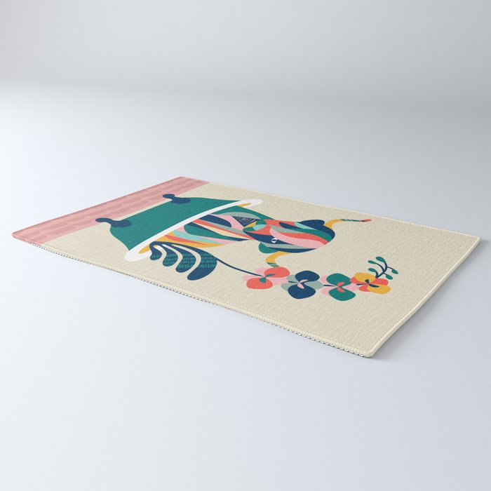 Highland cow in bathtub Rug Gallery Image 3