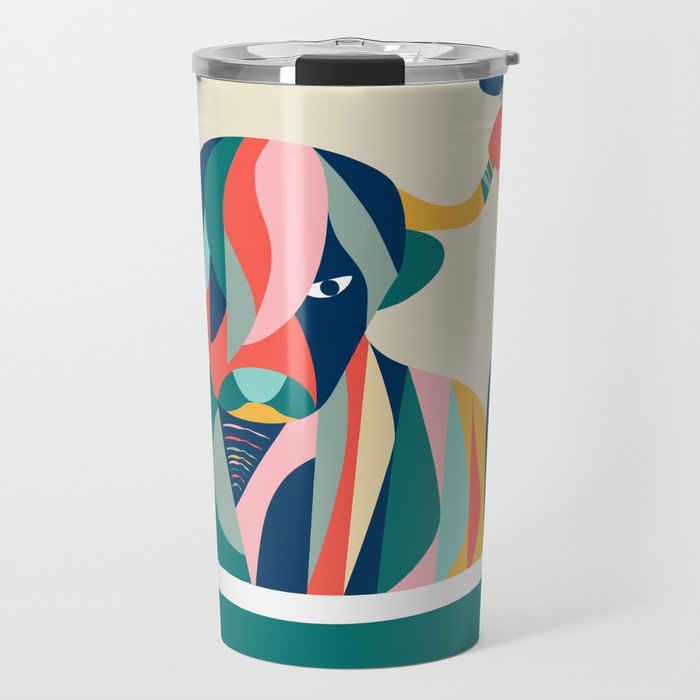 Highland cow in bathtub Travel Mug Gallery Image 1