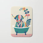 Highland cow in bathtub Bath Mat Gallery Image 1
