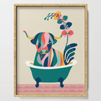 Highland cow in bathtub Serving Tray Gallery Image 1