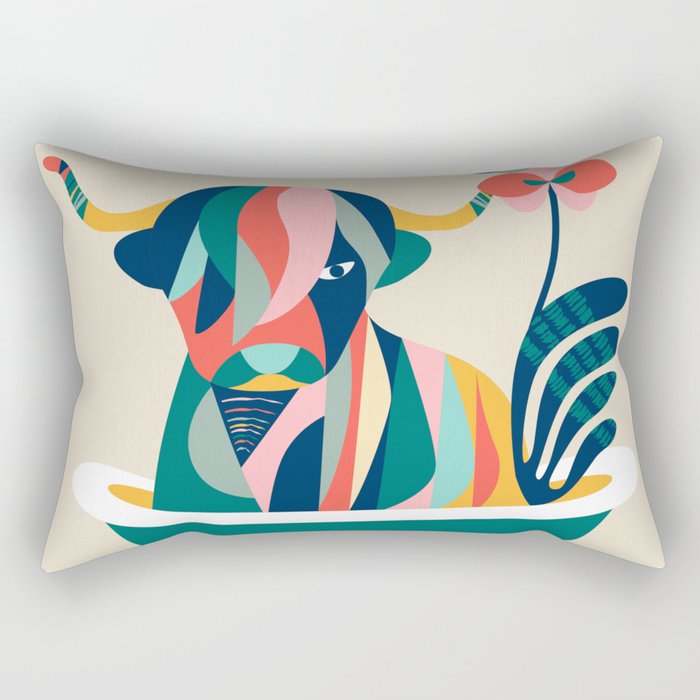 Highland cow in bathtub Rectangular Pillow Gallery Image 2