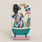 Highland cow in bathtub iPhone Case Gallery Image 1