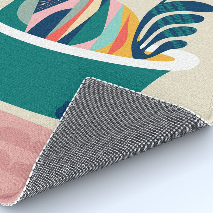 Highland cow in bathtub Rug Gallery Image 4