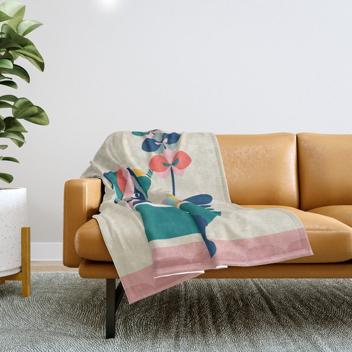 Highland cow in bathtub Throw Blanket Gallery Image 1