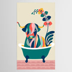 Highland cow in bathtub Tablecloth Gallery Image 2
