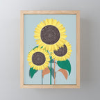 Sunflower and summer Mini Art Print Gallery Image 1