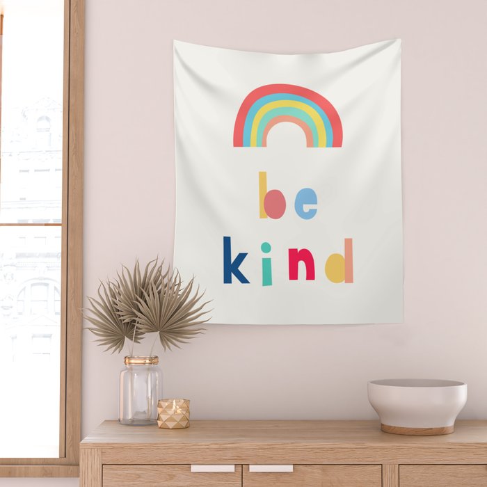 Be Kind Rainbow Wall Tapestry Gallery Image 2
