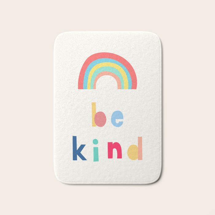 Be Kind Rainbow Bath Mat Gallery Image 1