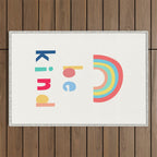 Be Kind Rainbow Outdoor Rug Gallery Image 1
