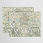 William Morris Blackthorn Cream Pastel Floral Placemat Gallery Image 1